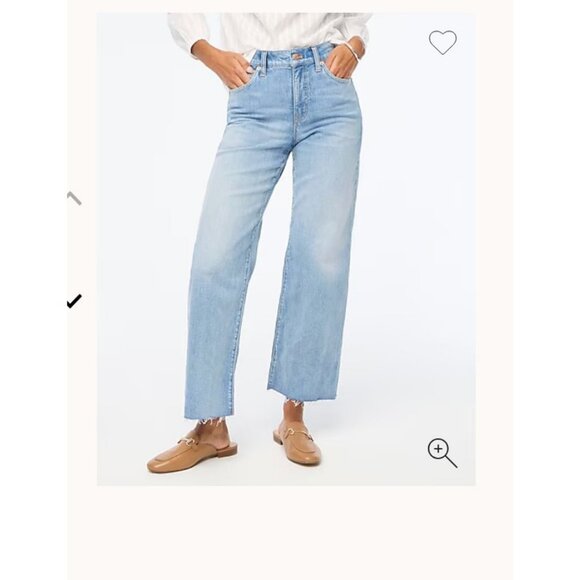 J. Crew Factory Denim - J.Crew $118 Petite Wide-leg crop jean in all-day stretch Size P29 BX562